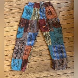 Patchwork boho pants
